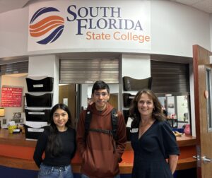 Former Panther Prep students with Rebecca